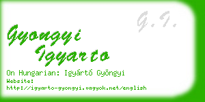 gyongyi igyarto business card