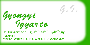 gyongyi igyarto business card